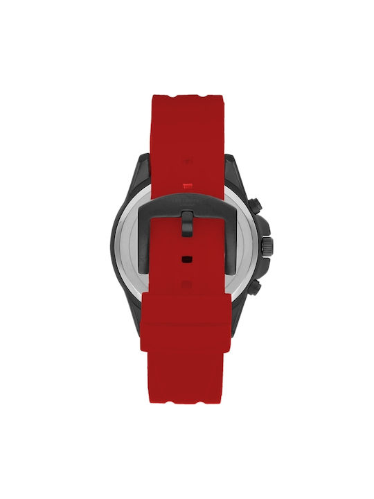 Lee Cooper Watch Battery with Red Rubber Strap