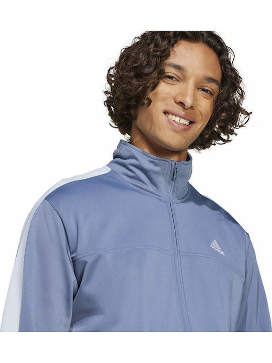 Colorblock Tracksuit Glossy with Elastic Blue