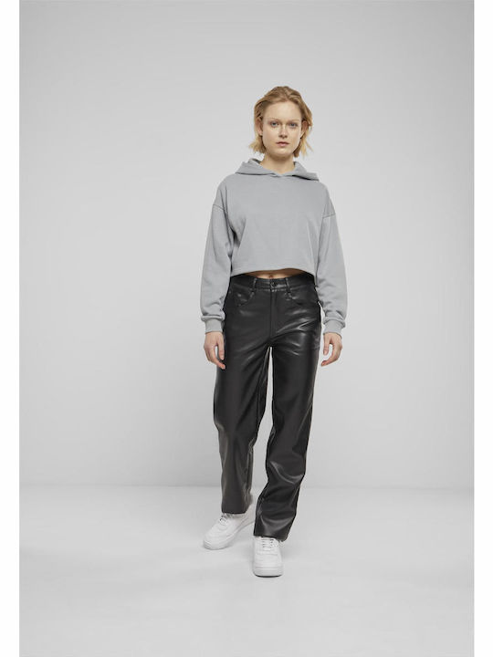 Lang Damen Sweatshirt Kapuzen Light Asphalt
