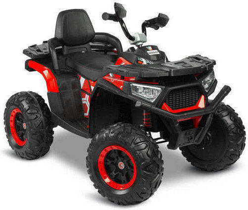 Copil Electric Masina Cu un loc cu Telecomanda Quad Gigant 12 volți Roșu