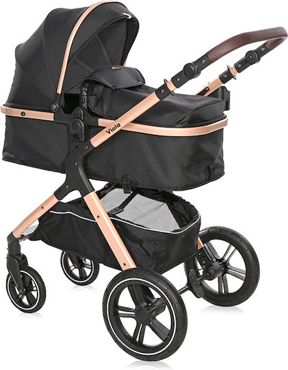 Lorelli Viola 3 in 1 Adjustable 3 in 1 Baby Stroller Suitable for Newborn Black Diamonds 11.6kg