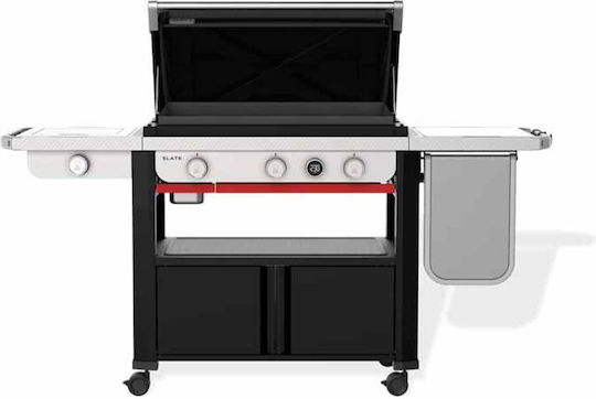 Weber Slate GPSB Premium Griddle Grătar pe gaz cu 3 buc 10.6kW și Arzător Lateral