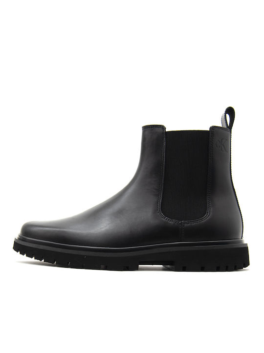 Calvin Klein Leather Black Chelsea Boots