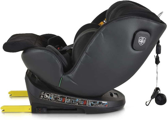 Cangaroo Castor Детско Столче за Кола i-Размер с Isofix Черен 0-36 кг