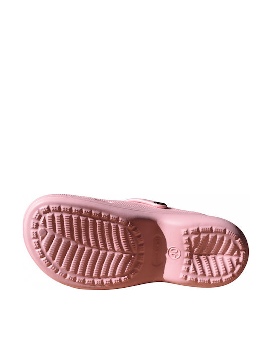Adam's Shoes Γυναικεία Σαμπό Ροζ