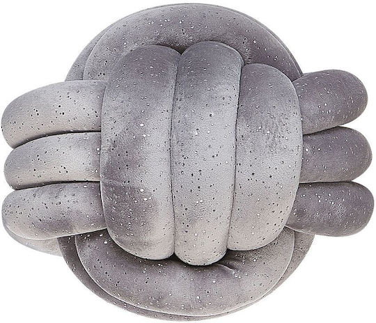 Decorative Velvet Pillow Gray Malni 30 X 30 Cm