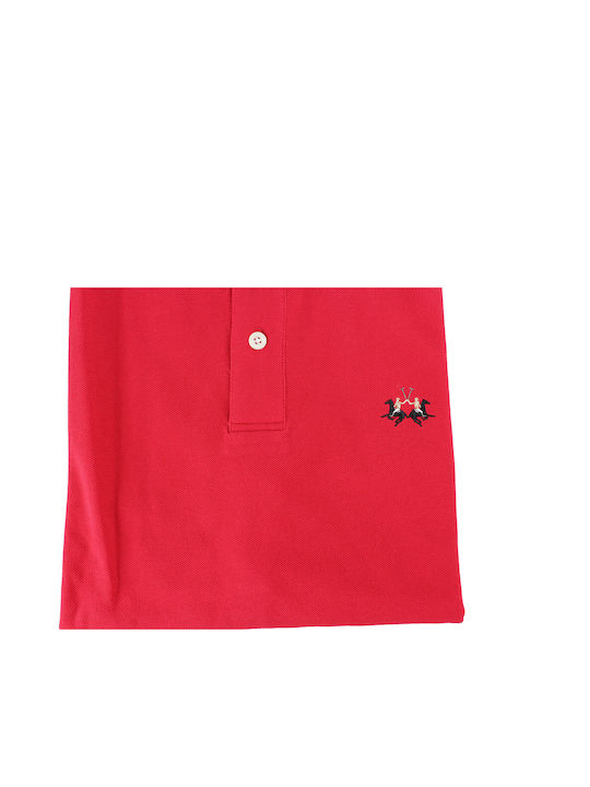 La Martina Men's Short Sleeve Blouse Polo Red