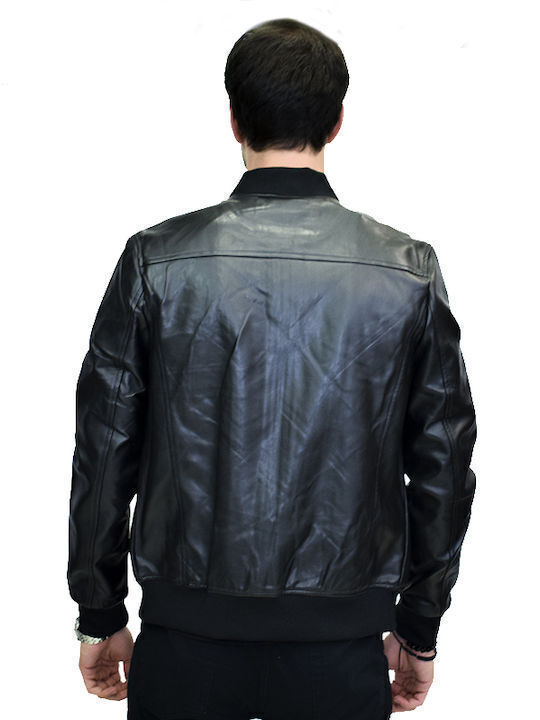 Yes Design Men's Winter Leather Jacket Black