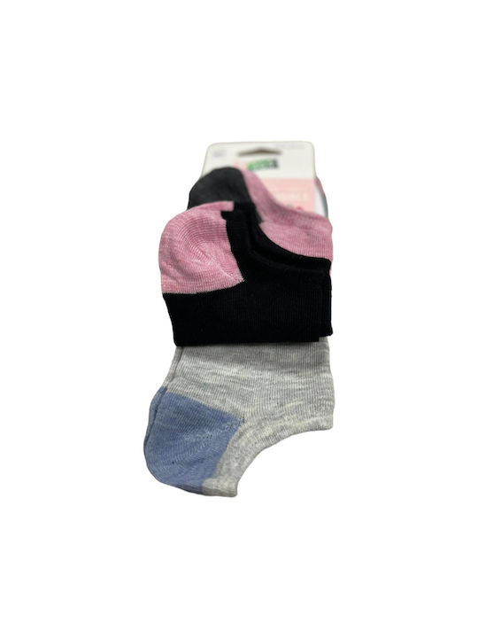 Intimonna Women's Socks Black/Grey/Pink/Blue/Green 12Pack