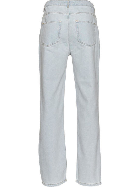 Trousers in Straight Line Ice Blue