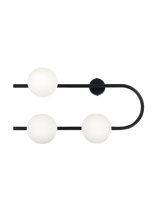 Beliani Modern Wandleuchte Schwarz