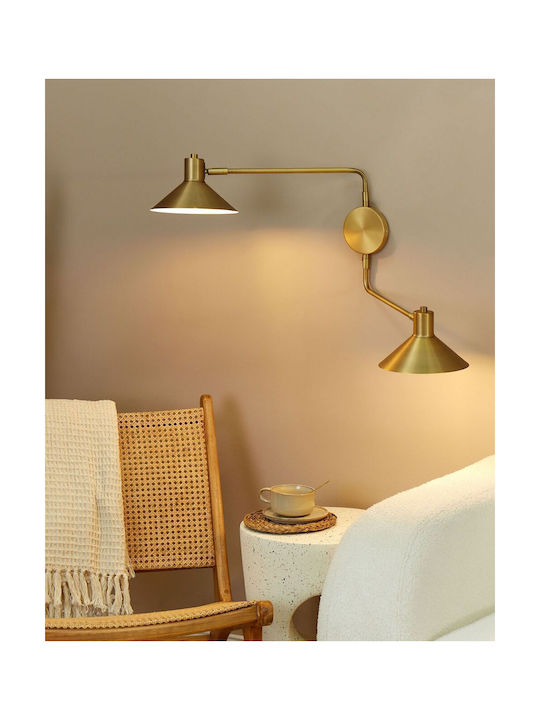 Beliani Wandleuchte Gold