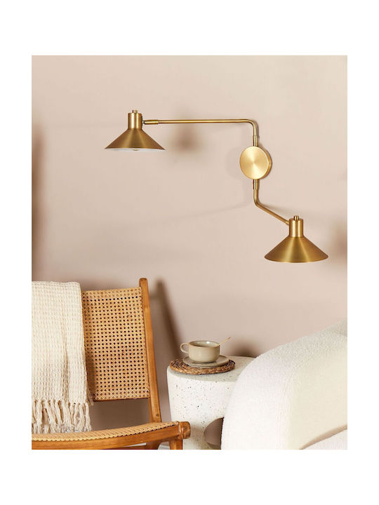 Beliani Wandleuchte Gold