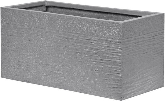 Beliani Zardiniere Din Plastic Gri 50x23x24cm