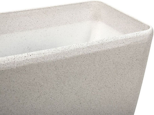 Beliani Set 2 Kunststoff Blumenkästen Beige