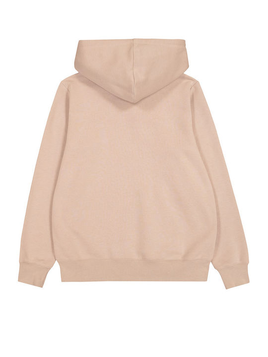 Damen Sweatshirt Kapuzen Beige