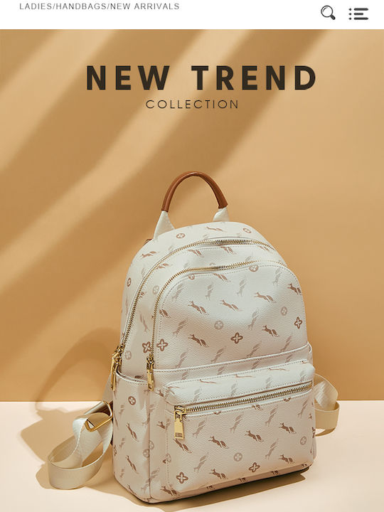 Women's Bag Backpack Beige