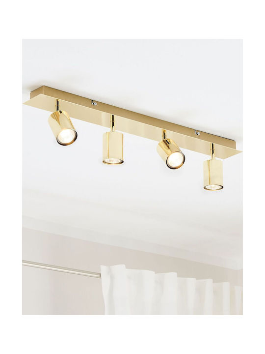 Beliani Spot with 4 Lights in Gold Color