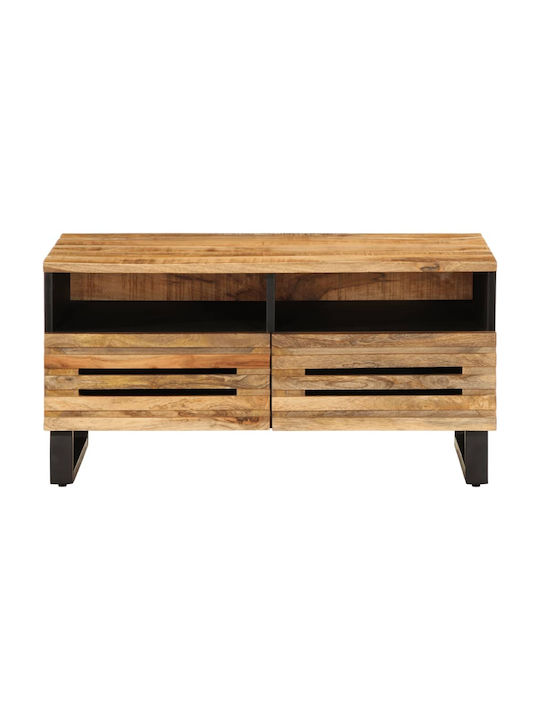 Rectangular Coffee Table from Solid Wood Coffee L80xW55xH40cm.