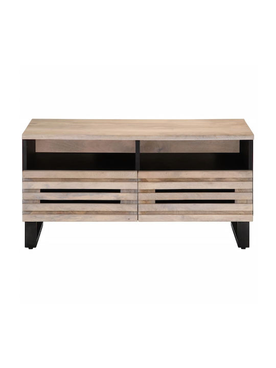 Rectangular Coffee Table from Solid Wood Coffee L80xW55xH40cm.