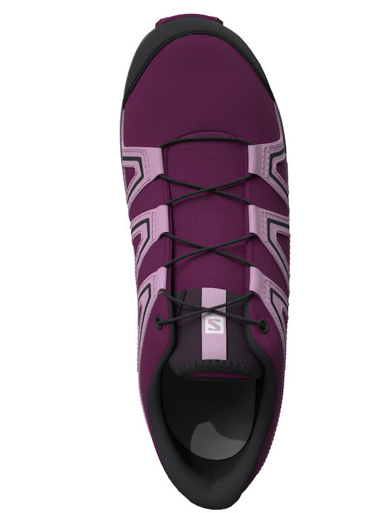 Kids Hiking Shoes Speedcross Cswp J Waterproof Purple