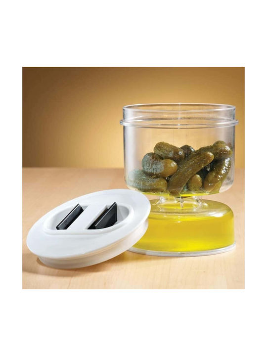 Vase General Use with Lid Plastic White 800ml