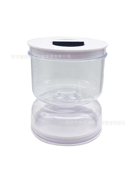 Vase General Use with Lid Plastic White 800ml