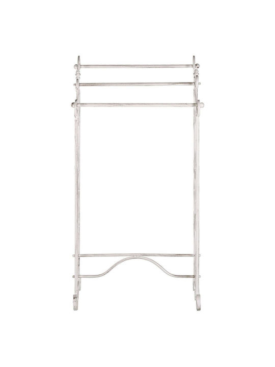 Beliani Freistehender Kleiderständer Badezimmer Dreifach ​90x90cm Weißer