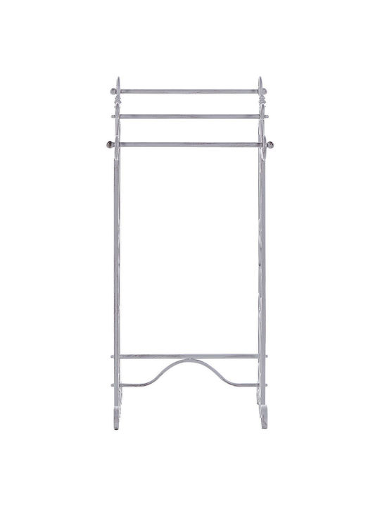 Beliani Raft de haine de Baie Triplu ​90x90cm Gri