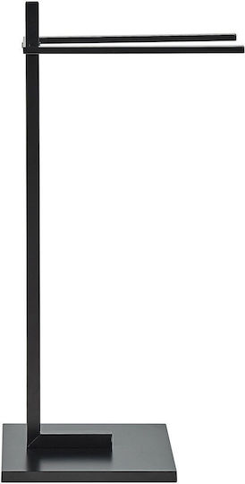 Beliani Raft De Haine De Baie Dublu 45x86cm Inox Negru