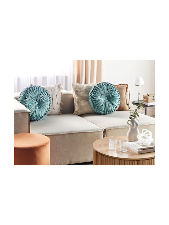 Velvet Decorative Pillow Azure Udala 40 X 40 Cm