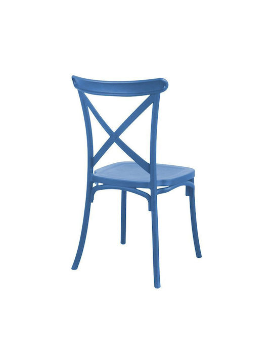 Crossie Dining Room Polypropylene Chair Blue 38x46.5x82cm