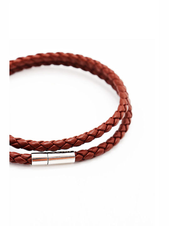 Hugo Leather Bracelet E-doublebraid-bra Brown