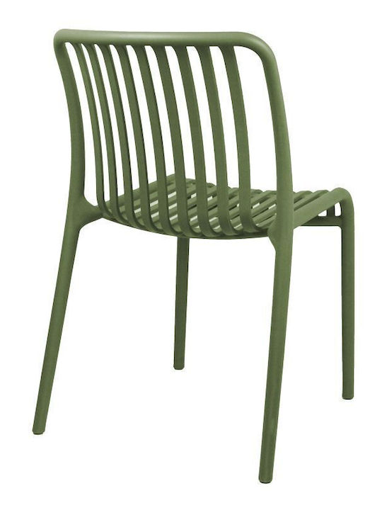 Outdoor-Stuhl Polypropylen Zoi Dark Green Shade 42x58x79εκ.