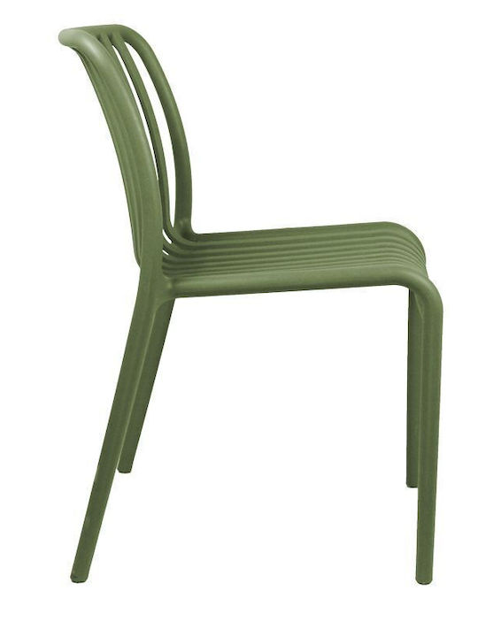 Outdoor-Stuhl Polypropylen Zoi Dark Green Shade 42x58x79εκ.
