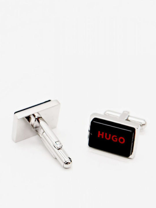 Hugo Cufflinks from Steel in Black Color