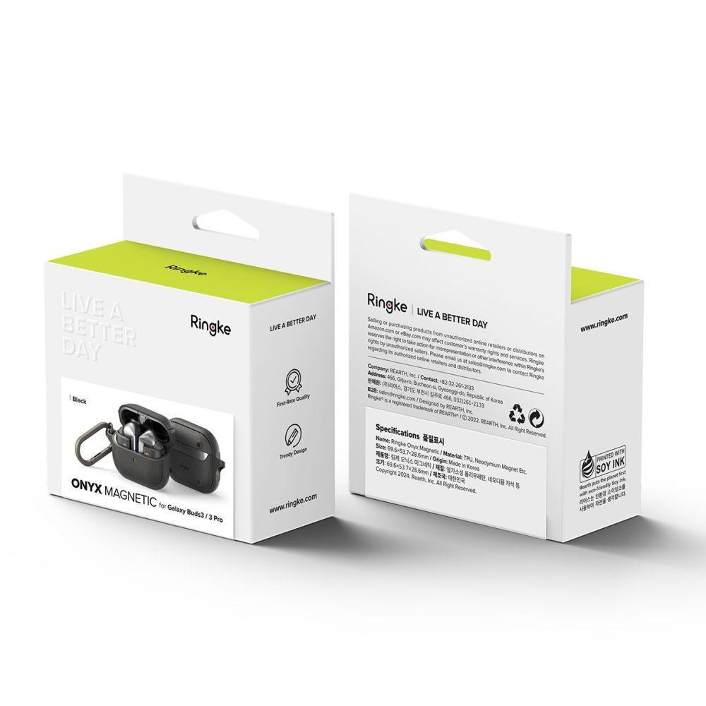 Ringke Onyx Case Plastic with Hook in Black color for Samsung