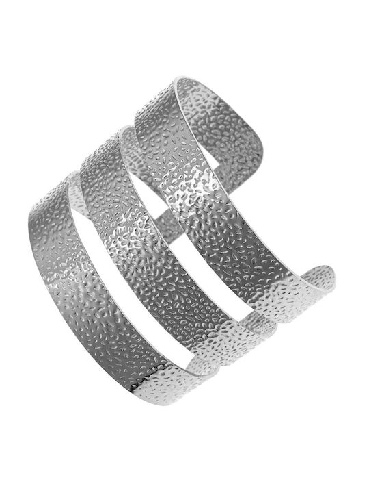 Steel Bracelet Cuff Design 2300030 Silver Silver