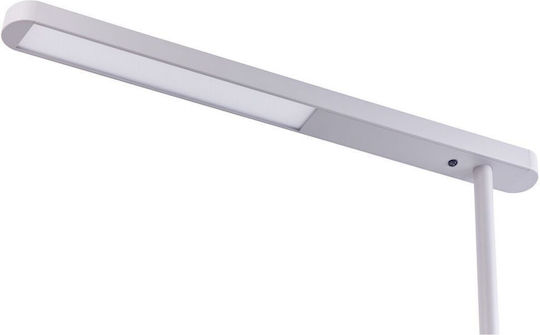 Beliani LED Stehlampe mit Warmweißem Licht Silber