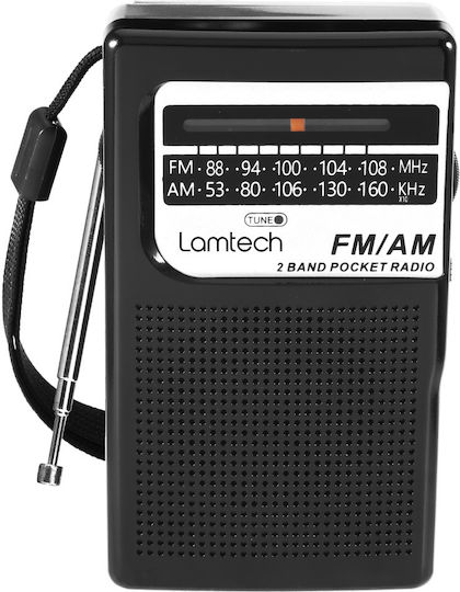 Lamtech Pocket Mini Radio Rechargeable Black