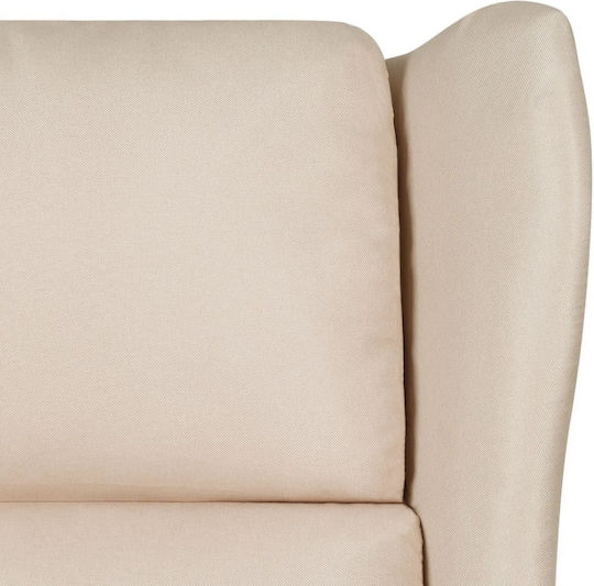 Armchair with Footstool Cream 73x95x103cm
