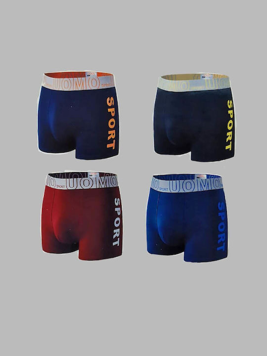 Uomo Herren Boxershorts Colorful 4Packung