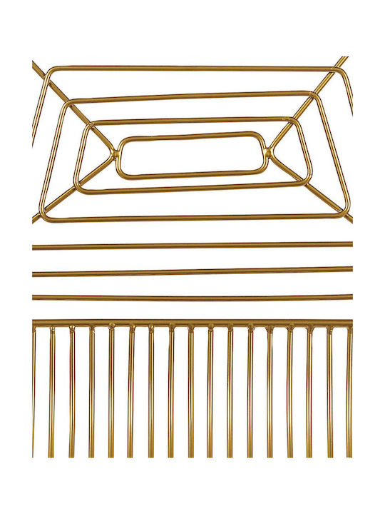 Stool Bar with Backrest Metallic Gold 2pcs