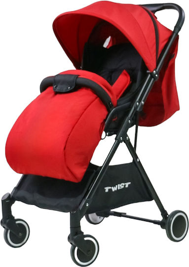 Twist Καρότσι Μωρού Kατάλληλο για Nεογέννητο Red 6.8kg