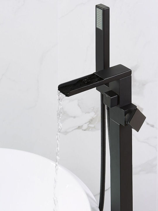 Beliani Mischbatterie Badewanne Komplettes Set Schwarze