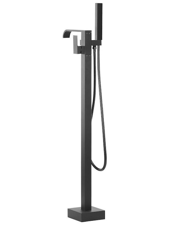 Beliani Mischbatterie Badewanne Komplettes Set Schwarze