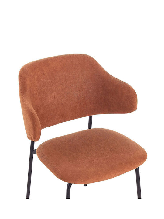 Dining Chair Set 2 Fabric Orange Kenai