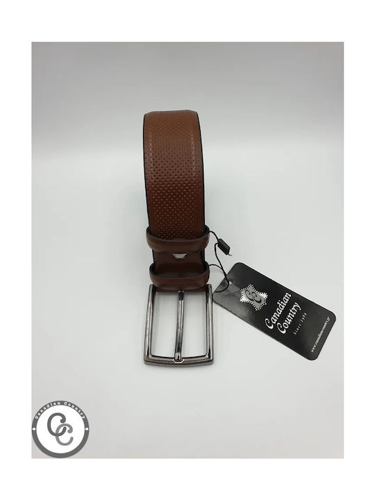 Canadian Country Men's Leather Belt Tabac Brown