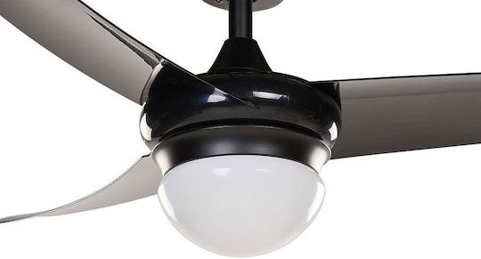 Beliani Jiboa Ceiling Fan 110cm with Light Fixture Black