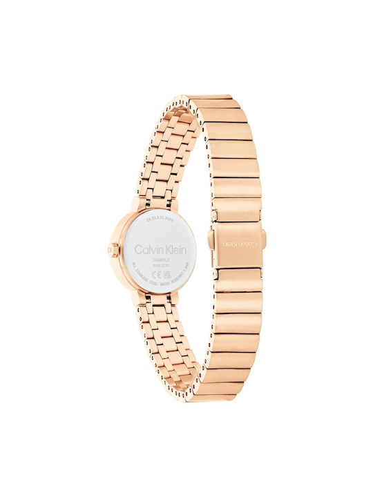 Calvin Klein Watch with Pink Gold Metal Bracelet